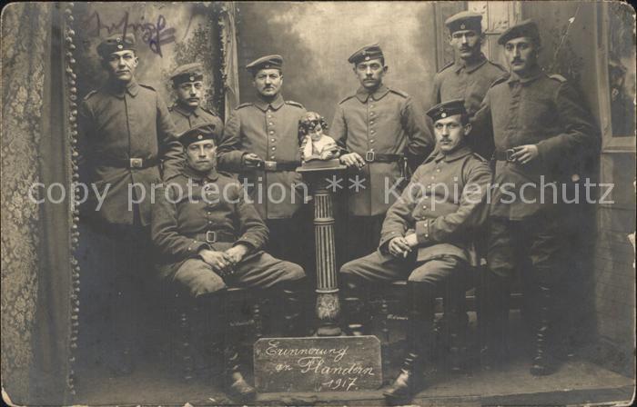 Militaria Belgien Erinnerung an Flandern Gruppenfoto