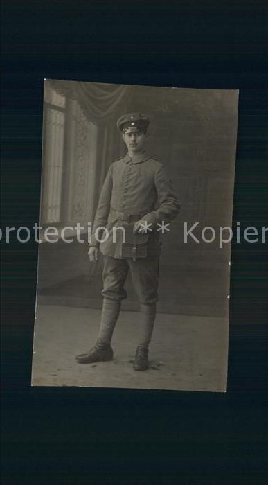 Strassburg Elsass WK1 Soldat mit Kartentasche