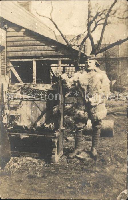 Ulm Donau WK1 Soldat im Pelz  (Karl Scherwitz)