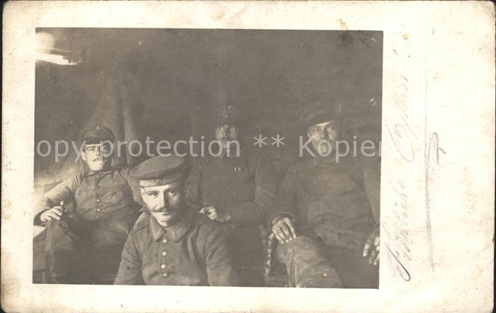 Militaria WK1 Gruppenfoto Inf.Regt stempel
