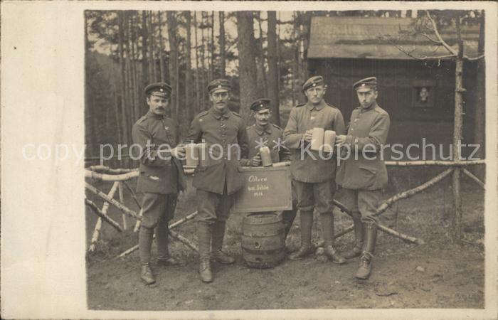 Militaria WK1 Gruppenfoto Ostern im felde