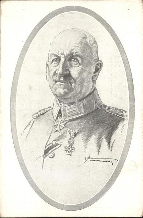 Militaria Generaele Stab Deutschland General v. Linsingen Wohlfarts-Postkarte WK