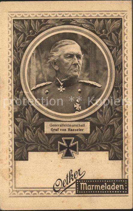 Adel Preussen Generalfeldmarschall Graf von Haeseler