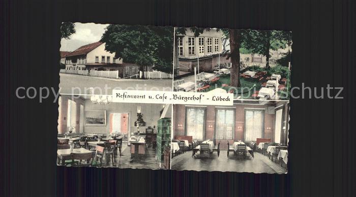 LueBECK CITY Restaurant Cafe Buergerhof Gastraum Speisesaal Gartenterrasse