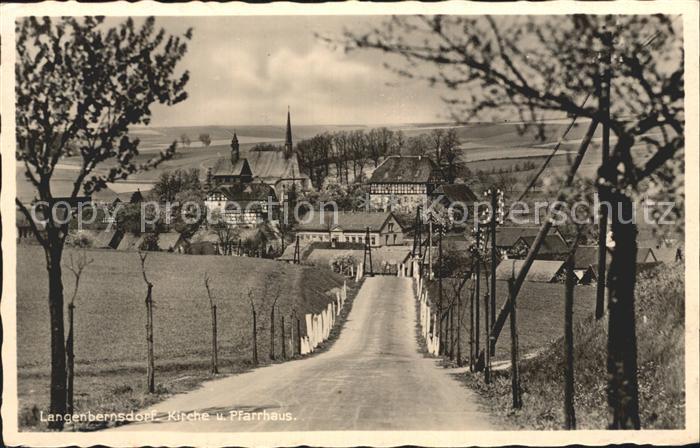 Langenbernsdorf Kirche und Pfarrhaus