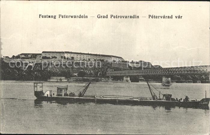 Petervarad Festung Peterwardein Frachtschiff