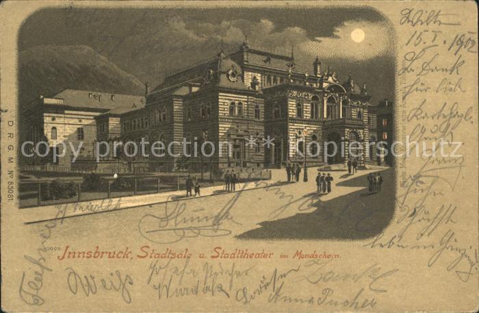 Innsbruck Stadtsäle und Stadttheater im Mondschei