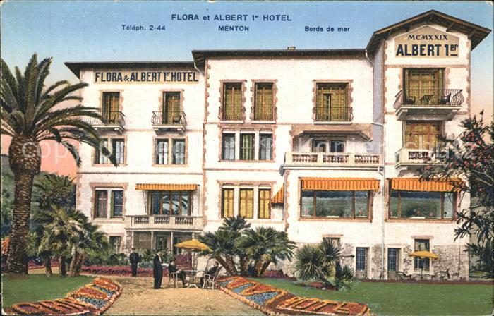 Menton Alpes Maritimes Flora et Albert 1er Hotel Bords de mer