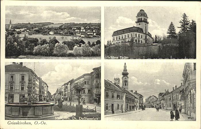 Grieskirchen Panorama Schloss Tollet Stadtplatz Rossmarkt