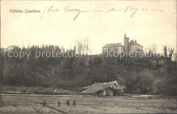 Chatillon Allier Schloss Chatillon Erstuermung Nov 1914