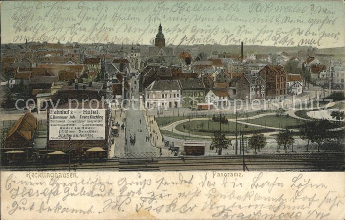 Recklinghausen Westfalen Stadtblick Bahnhofs Hotel