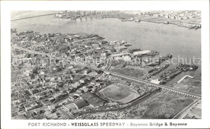 Bayonne New Jersey Port Richmond Weissglass Speedway Air view