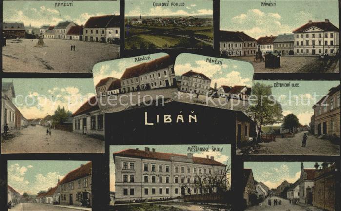 Liban Ehden Jicin Namesti Celkovy pohled Detenicka ulice Mestanske skoly