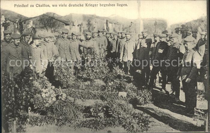 Chaillon Soldaten am Friedhof