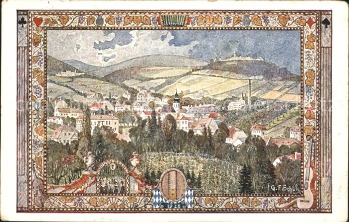 Wien Panorama Festpostkarte 1928