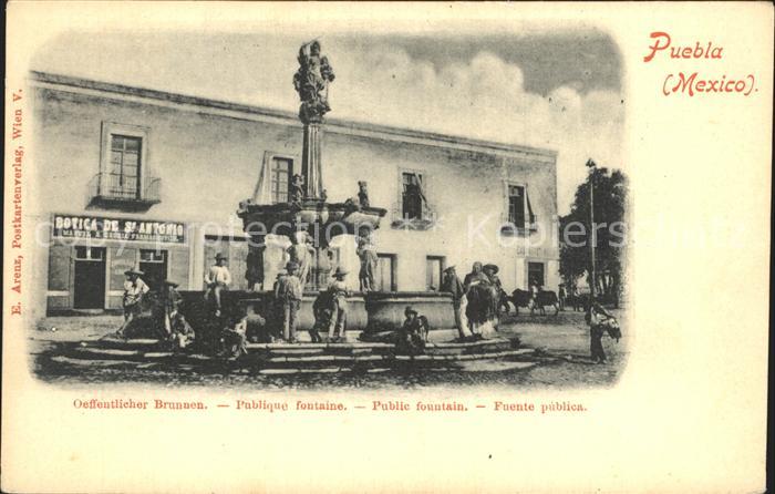 Puebla oeffentlicher Brunnen