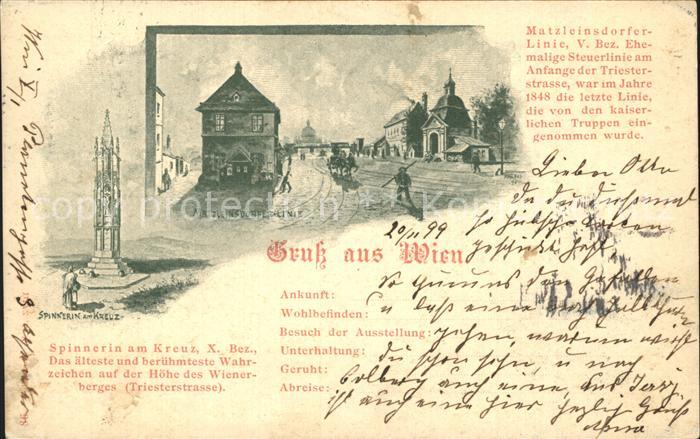 Wien Matzleinsdorfer Linie Spinnerin am Kreuz