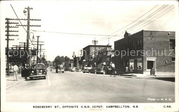 Campbellton New Brunswick Reseberry Street Opposite CNR Depot