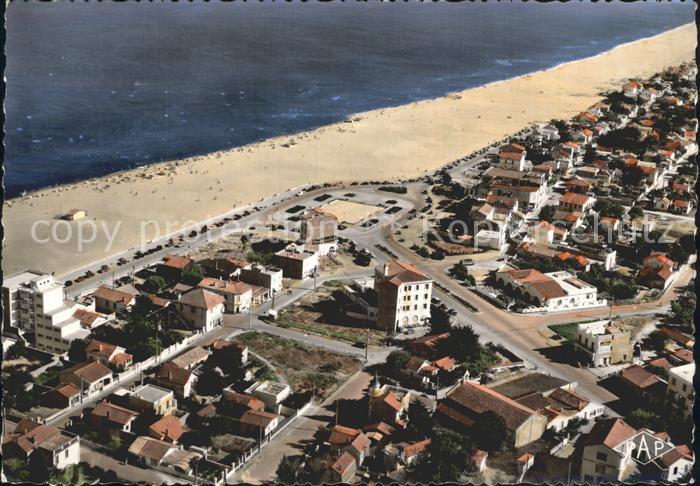 Canet Plage Vue generale aerienne La Plage Front de Mer