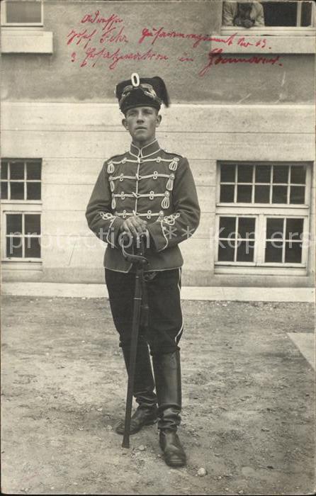 HANNOVER  CITY Hussaren Regiment WK1 Portrait