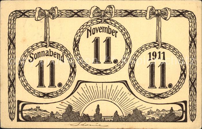 Datumskarte Sonnabend 11 November 1911