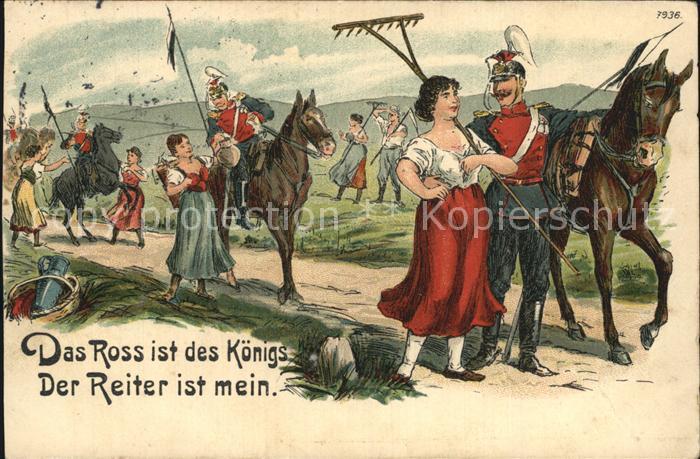 Militaria Humor Das Ross ist des Koenigs Der Reiter ist mein WK1