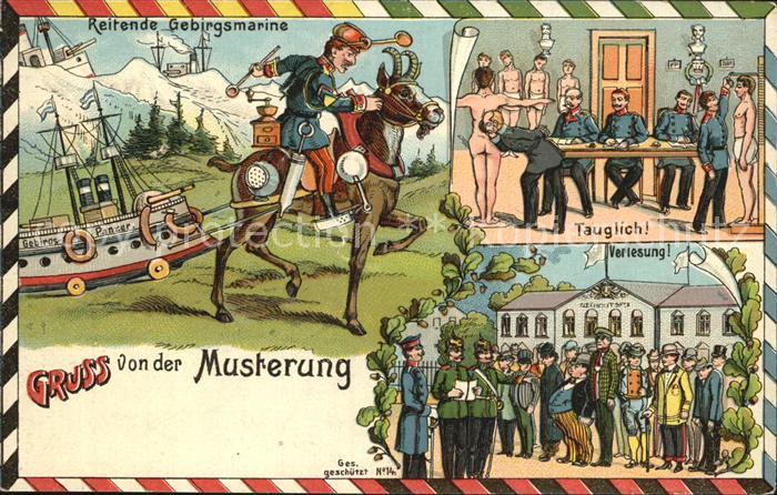 Militaria Humor Gruss von der Musterung