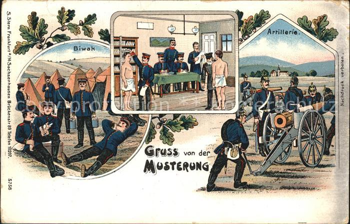 Militaria Humor Gruss von der Musterung