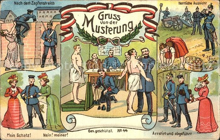 Militaria Humor Gruss von der Musterung