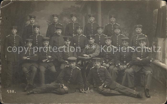 Karlsruhe Baden Militaria Gruppenfoto WK1