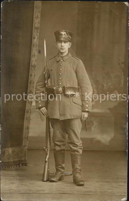Freiburg Breisgau 22 Landsturm Battl XIV Armee Korps Portrait WK1 Bajonett