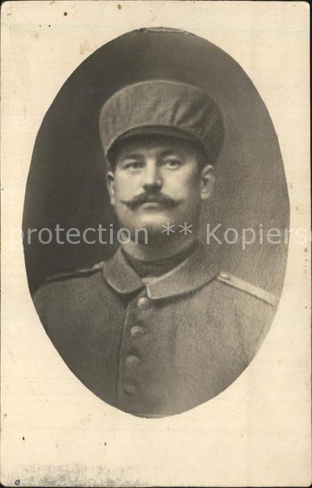 Militaria WK1 Landsturm Feldgrau Portrait