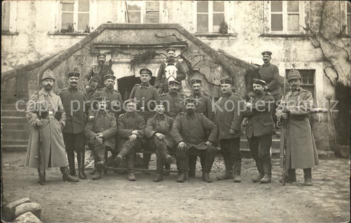 Militaria WK1 Landsturm Bataillon Gruupenfoto