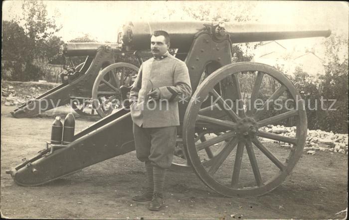 Militaria Italien Artillerie Kanone Geschuetze Soldat WK1