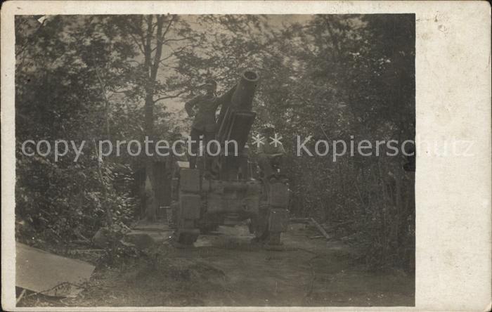 Militaria Geschuetze 21 cm Moerser WK1