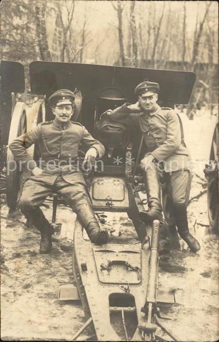 Militaria Geschuetze Feldartillerie Soldaten WK1