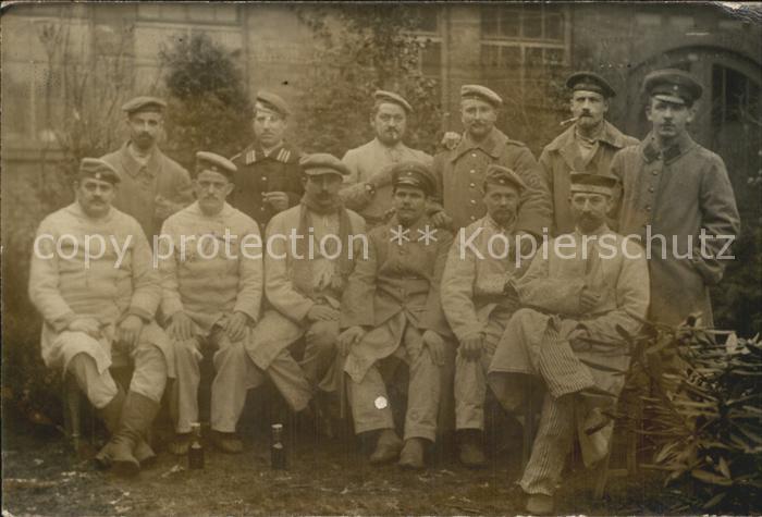 Militaria WK1 Gruppenfoto Hamburg Lazarett