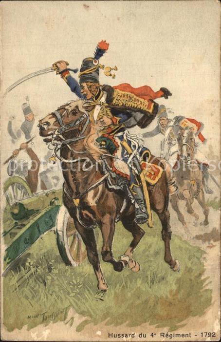Militaria Frankreich Hussard du 4 Regiment 1792