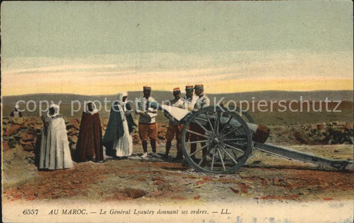 Militaria Afrika AU Maroc Le General Lyautey donnant ses ordres