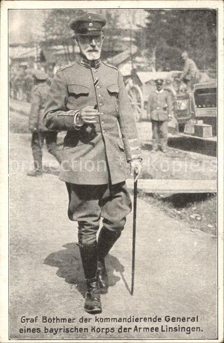 Militaria Generaele Stab Deutschland Graf Bothmer der kommandierende General ein