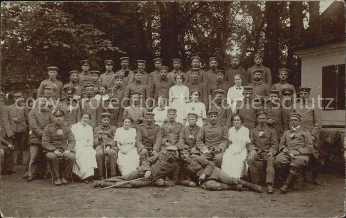 Militaria WK1 Gruppenfoto Lazarett Angerburg
