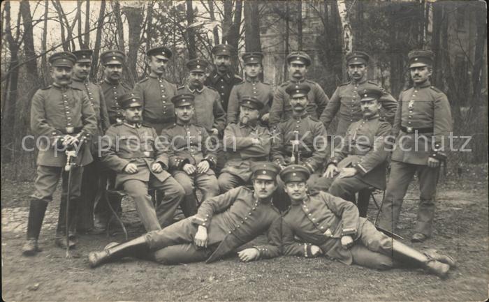 Militaria Offiziere WK1 Gruppenfoto Wuerzburg