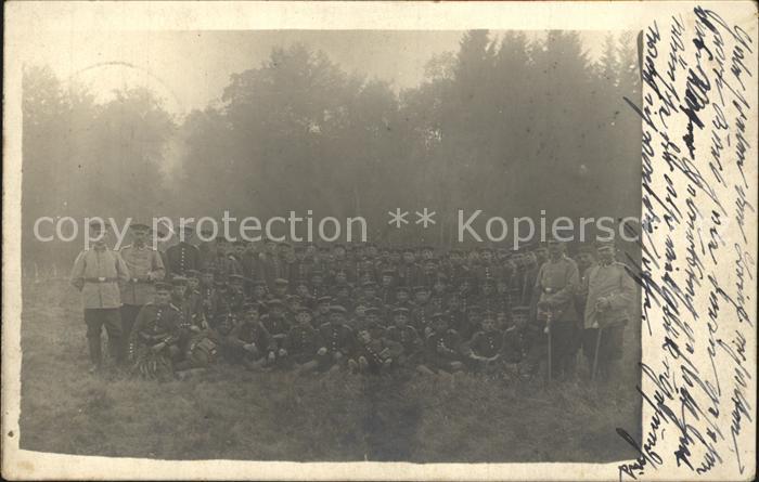 Militaria WK1 Gruppenfoto Winterlingen