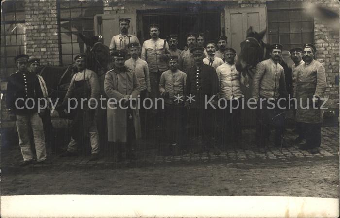 Militaria WK1 Gruppenfoto Pferd Soldaten Darmstadt