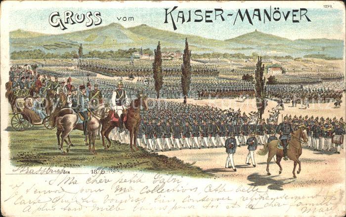 Militaria Deutschland Gruss von Kaiser Manoever