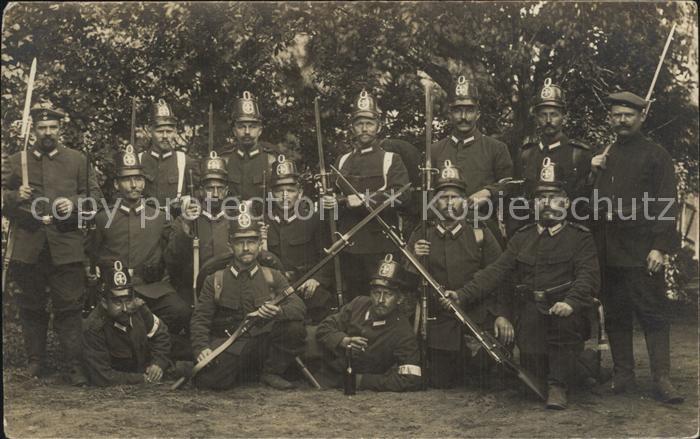 Militaria WK1 Gruppenfoto Landsturm Soldaten Offiziere WK1