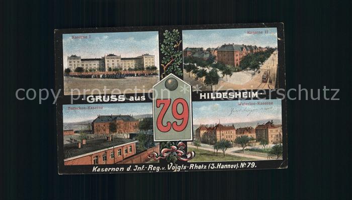 Regiment IR 079 Infanterie Regimentskarte WK1 Kasernen