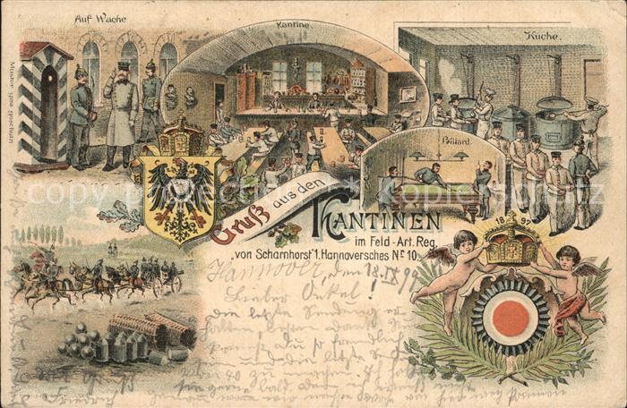 Regiment FAR 010 Feldartillerie Kantinen Grusskarte