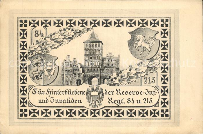 Militaria Regimente Regimentskarte Reserve Inf. Regiment 84 Reserve Inf. Regimen