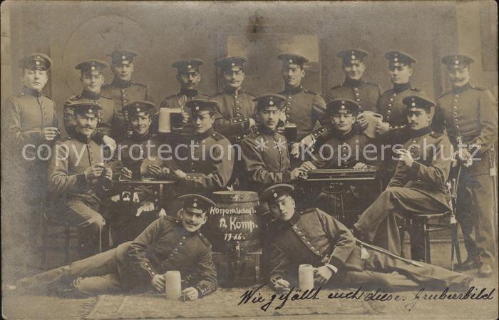 Militaria WK1 Bayern Gruppenfoto Lindau Bierkrug Kartenspiel